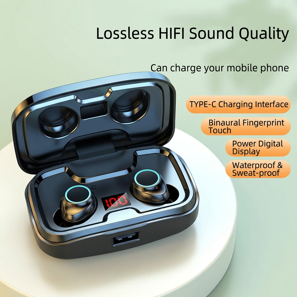TWS-X10 Wireless Earbuds with Digital Display